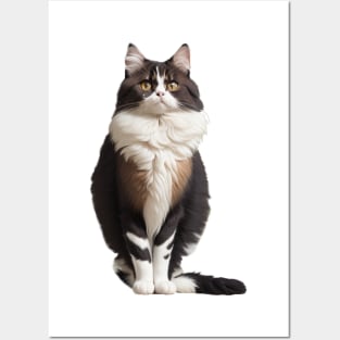 Maine coon cat Posters and Art